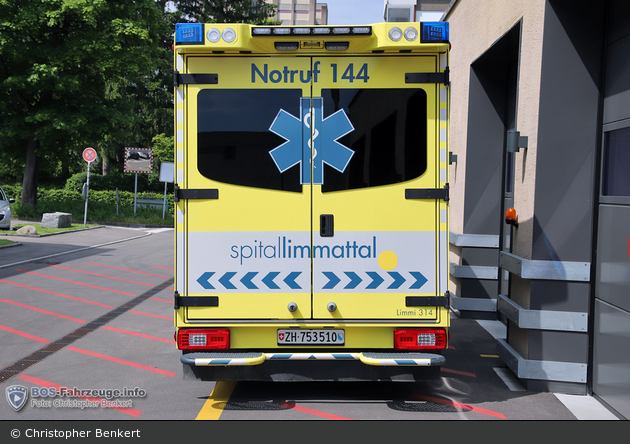 Schlieren - Spital Limattal - RTW - Limmi 314