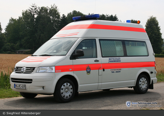 VW Transporter T5 - Mittelstädt Sonderfahrzeuge - KTW