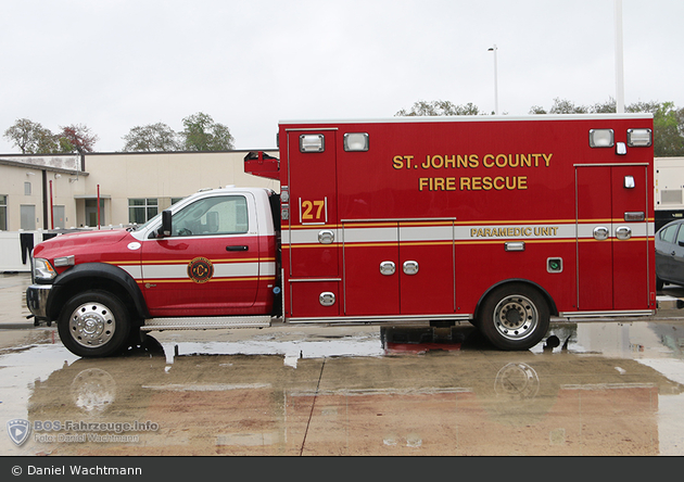 St. Augustine South - St. Johns County Fire Rescue - Rescue 27 - RTW