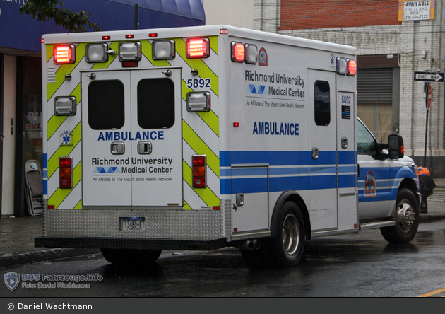 NYC - Staten Island - Richmond University Medical Center - Ambulance 5892 - RTW