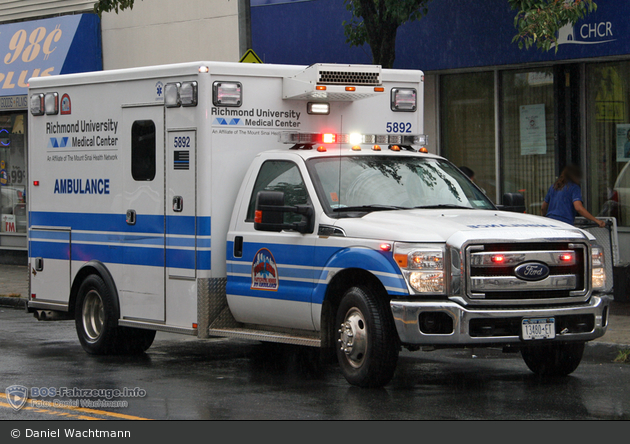 NYC - Staten Island - Richmond University Medical Center - Ambulance 5892 - RTW