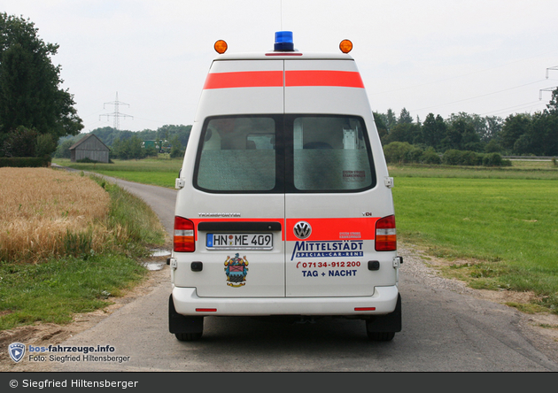 VW Transporter T5 - Mittelstädt Sonderfahrzeuge - KTW