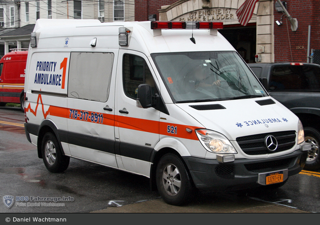 NYC - Staten Island - Priority One Ambulance Service - Ambulance 521 - RTW