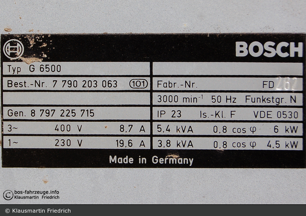 Rotkreuz Rotenburg 80 Generator-Anhänger