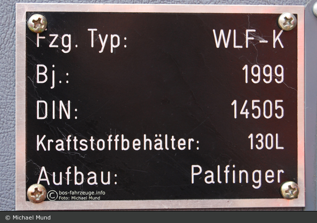 Florian Wörth 01/65 - Typenschild Fahrgestell