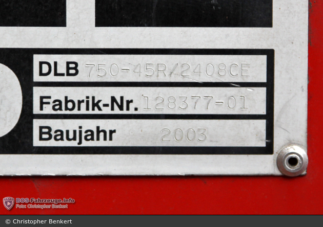 Florian Merchweiler 02/69 - Typschild Ladebordwand