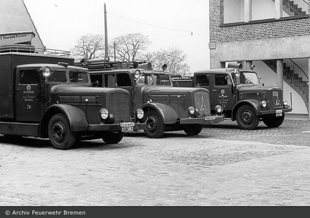 HB - BF Bremen - Fahrzeugpark um 1950