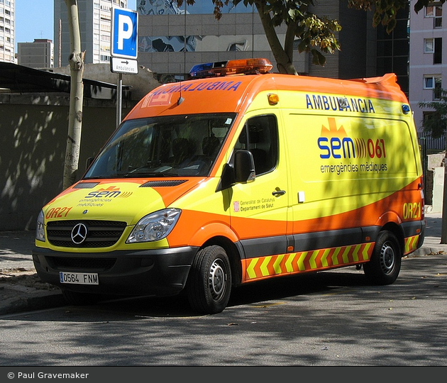 Barcelona - Sistema d'Emergències Mèdiques - RTW - OR21 (alt) (a.D.)